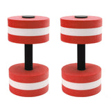 2 PCS EVA Water Floating Dumbbell Yoga Exercise Water Foam Dumbbell Fitness Tool for Men Women Kids Red