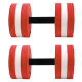 2 PCS EVA Water Floating Dumbbell Yoga Exercise Water Foam Dumbbell Fitness Tool for Men Women Kids Red