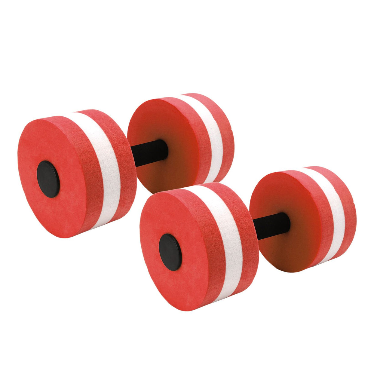 2 PCS EVA Water Floating Dumbbell Yoga Exercise Water Foam Dumbbell Fitness Tool for Men Women Kids Red