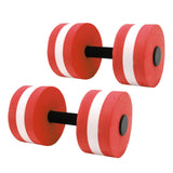2 PCS EVA Water Floating Dumbbell Yoga Exercise Water Foam Dumbbell Fitness Tool for Men Women Kids Red - 45-Degree Angle