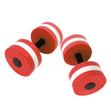 2 PCS EVA Water Floating Dumbbell Yoga Exercise Water Foam Dumbbell Fitness Tool for Men Women Kids Red