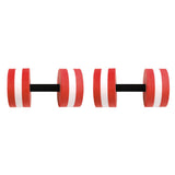 2 PCS EVA Water Floating Dumbbell Yoga Exercise Water Foam Dumbbell Fitness Tool for Men Women Kids Red