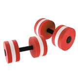 2 PCS EVA Water Floating Dumbbell Yoga Exercise Water Foam Dumbbell Fitness Tool for Men Women Kids Red