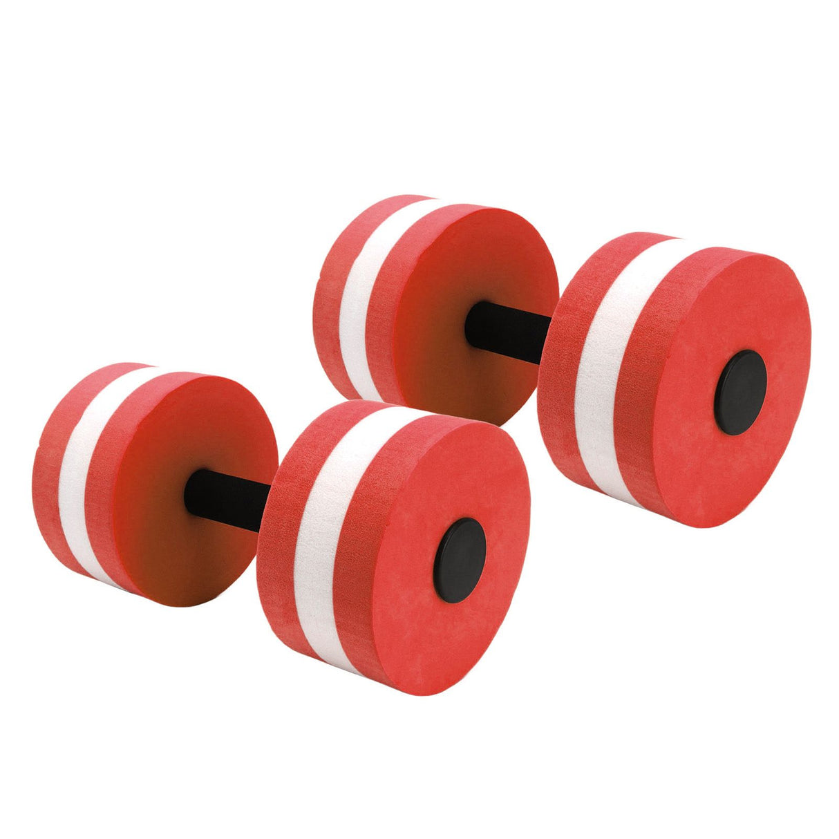 2 PCS EVA Water Floating Dumbbell Yoga Exercise Water Foam Dumbbell Fitness Tool for Men Women Kids Red