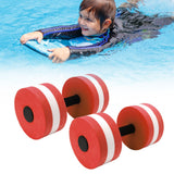 2 PCS EVA Water Floating Dumbbell Yoga Exercise Water Foam Dumbbell Fitness Tool for Men Women Kids Red