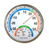 Thermometer Hygrometer Pointer Type Full Metal Multifunction Indoor Thermometer for Baby's Room Hospital Pharmacy