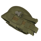 Molle Belt Holster Pouch Military Outdoor Waist Packs Multipurpose Nylon Holster Bag for Hunting Camping Olive Green - Front View