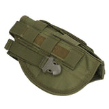 Molle Belt Holster Pouch Military Outdoor Waist Packs Multipurpose Nylon Holster Bag for Hunting Camping Olive Green - Rear View