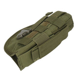 Molle Belt Holster Pouch Military Outdoor Waist Packs Multipurpose Nylon Holster Bag for Hunting Camping Olive Green - Close-Up Angle