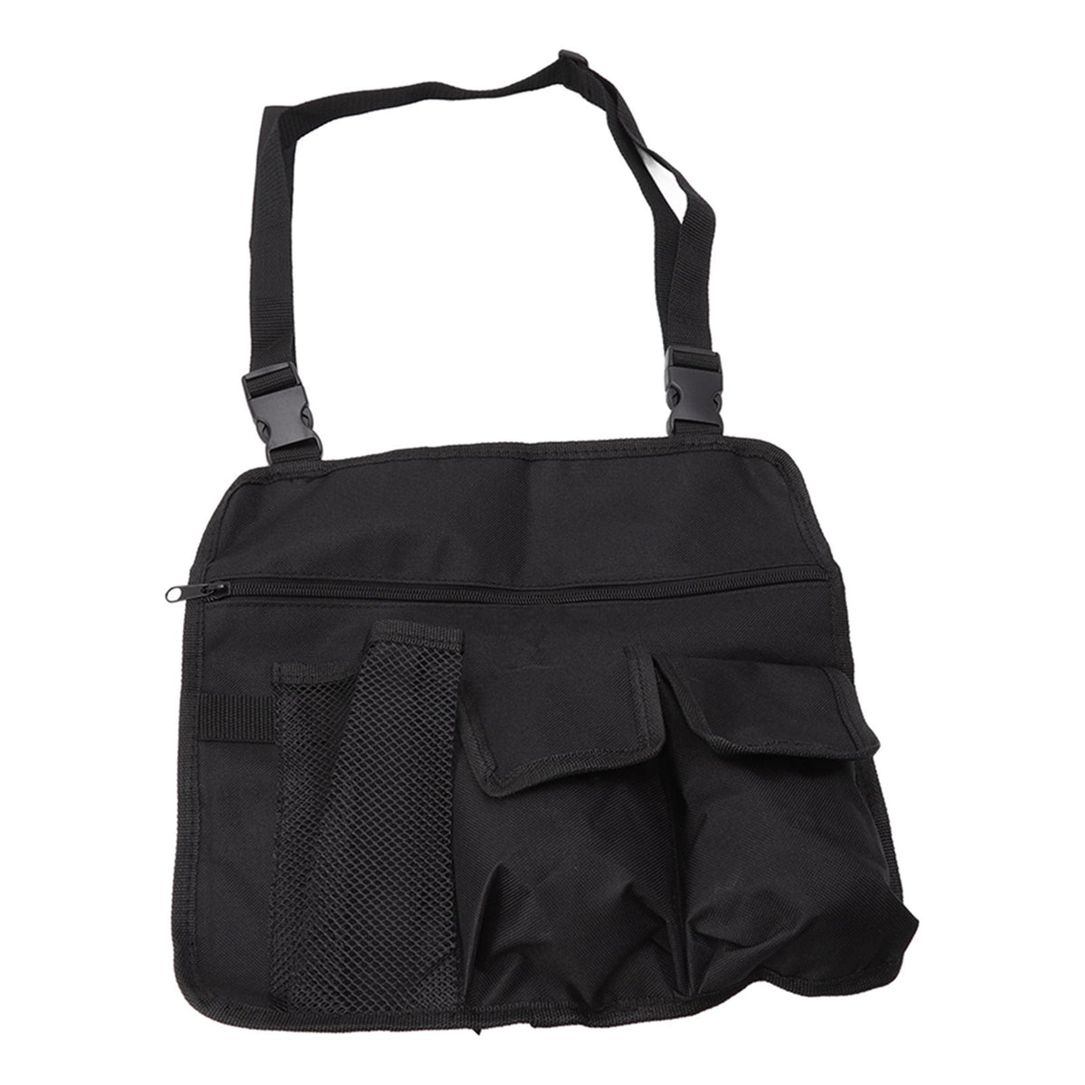 Camping Chair Hanging Bag Waterproof Oxford Cloth Adjustable Portable Beach Chairs Side Storage Bags for Outdoor Black