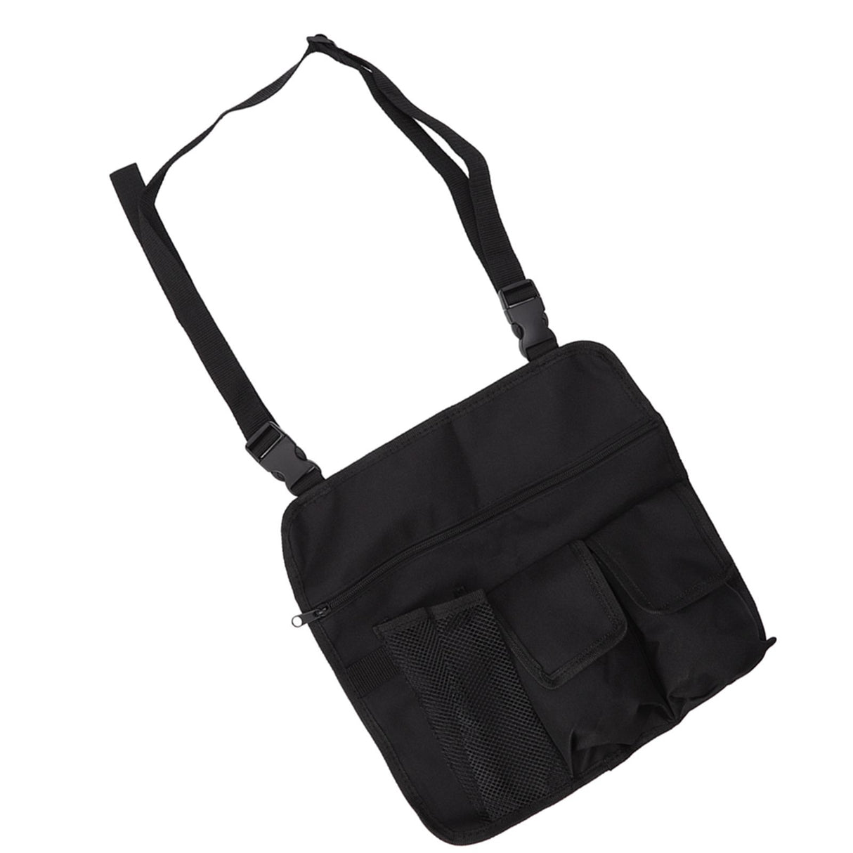 Camping Chair Hanging Bag Waterproof Oxford Cloth Adjustable Portable Beach Chairs Side Storage Bags for Outdoor Black