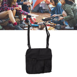 Camping Chair Hanging Bag Waterproof Oxford Cloth Adjustable Portable Beach Chairs Side Storage Bags for Outdoor Black - Extra Image