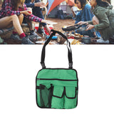 Camping Chair Hanging Bag Waterproof Oxford Cloth Adjustable Portable Beach Chairs Side Storage Bags for Outdoor Green - Extra Image