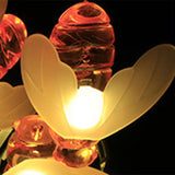 Solar Bee String Lights Outdoor Led Honeybee Fairy Lights Waterproof Solar Bumble Bee Lights for Garden Christmas Decor Warm White 7 Meters 50 Lights(8 Function)