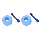 2 Pcs Thicken Baby Swim Cuffs EVA Children's Swimming Buoyancy Foam Arm Ring Kid's Swmming Equipment Blue Belt - Front View
