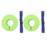 2 Pcs Thicken Baby Swim Cuffs EVA Children's Swimming Buoyancy Foam Arm Ring Kid's Swmming Equipment Green Belt