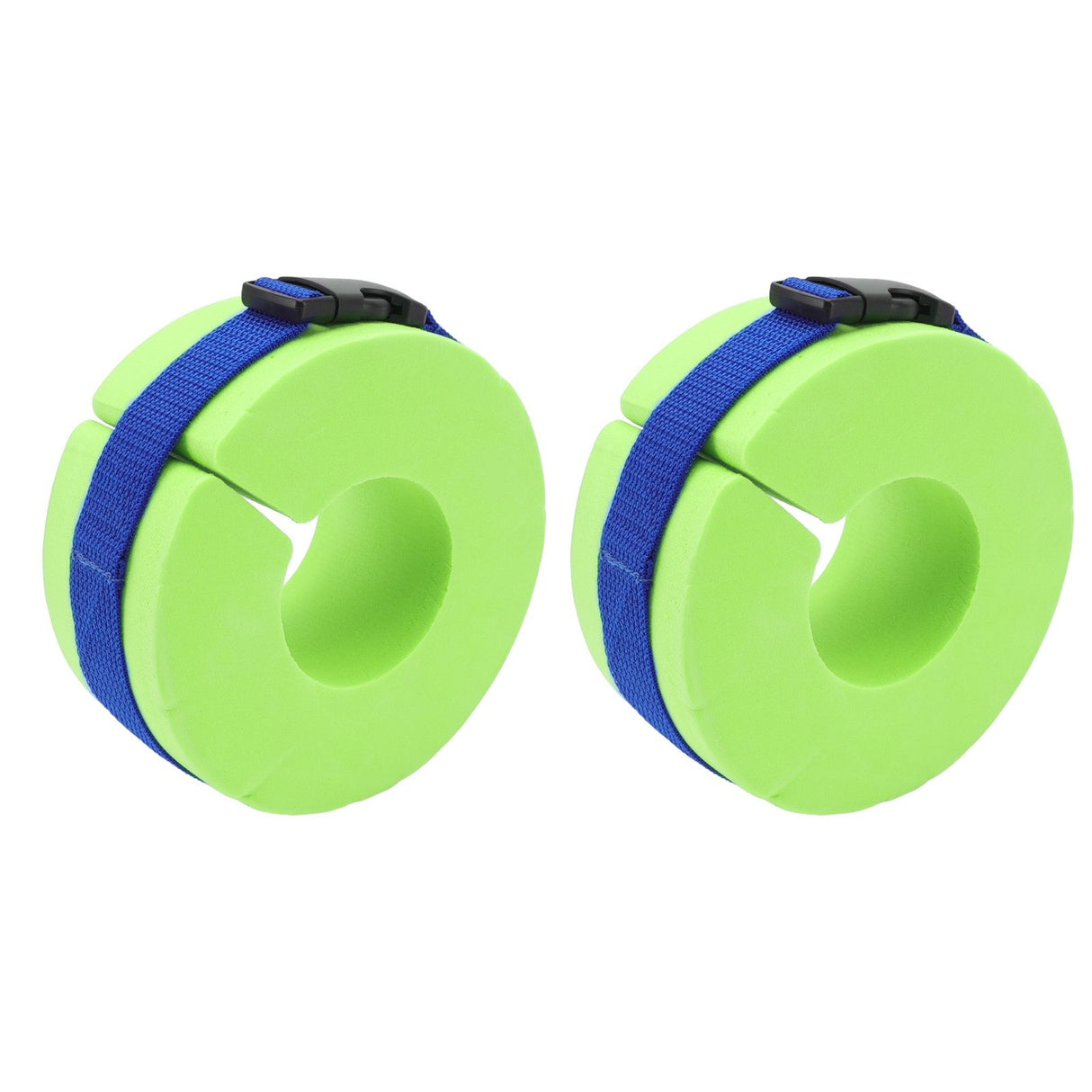 2 Pcs Thicken Baby Swim Cuffs EVA Children's Swimming Buoyancy Foam Arm Ring Kid's Swmming Equipment Green Belt