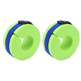2 Pcs Thicken Baby Swim Cuffs EVA Children's Swimming Buoyancy Foam Arm Ring Kid's Swmming Equipment Green Belt