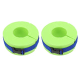 2 Pcs Thicken Baby Swim Cuffs EVA Children's Swimming Buoyancy Foam Arm Ring Kid's Swmming Equipment Green Belt