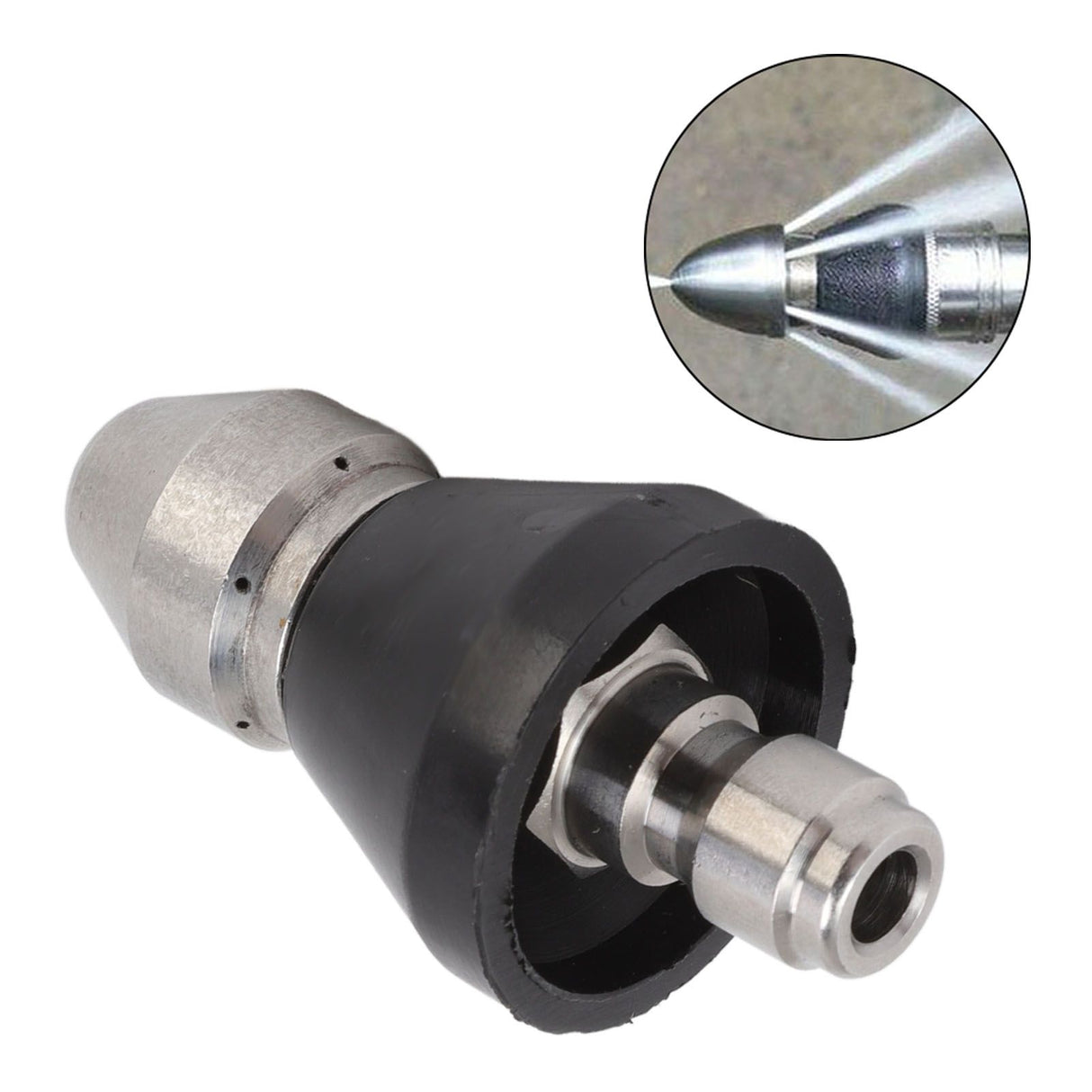 G1/4 Sewer Pipe Cleaning Nozzle Stainless Steel Pressure Sewer Jetter Nozzle for Pipe Unclogger Cleaning Accessories