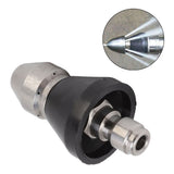 G1/4 Sewer Pipe Cleaning Nozzle Stainless Steel Pressure Sewer Jetter Nozzle for Pipe Unclogger Cleaning Accessories - Extra Image