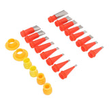 16pcs Stainless Steel Caulking Nozzle Applicator and 6pcs Connection Base Caulking Finisher Tool Set for Home Decoration