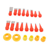 16pcs Stainless Steel Caulking Nozzle Applicator and 6pcs Connection Base Caulking Finisher Tool Set for Home Decoration