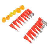 16pcs Stainless Steel Caulking Nozzle Applicator and 6pcs Connection Base Caulking Finisher Tool Set for Home Decoration - 45-Degree Angle