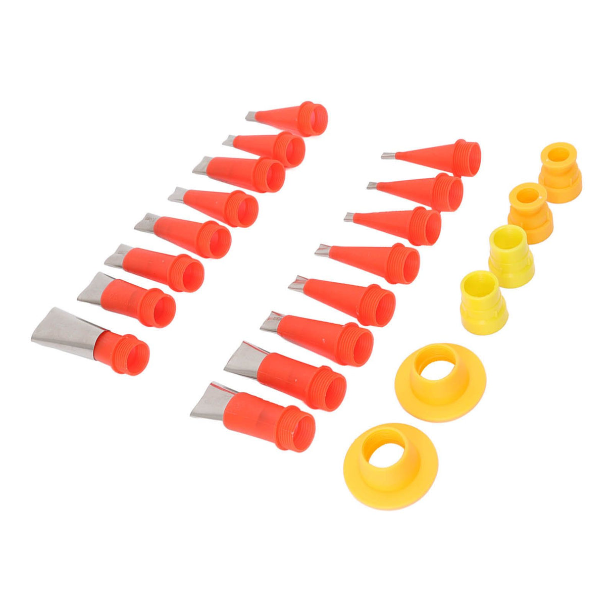 16pcs Stainless Steel Caulking Nozzle Applicator and 6pcs Connection Base Caulking Finisher Tool Set for Home Decoration