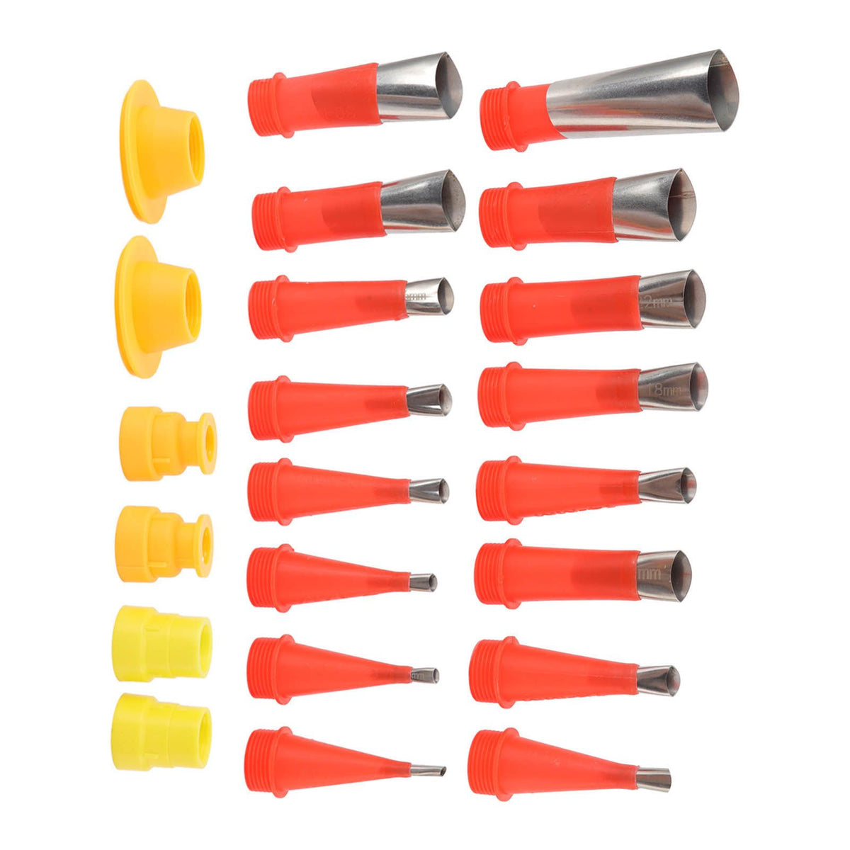16pcs Stainless Steel Caulking Nozzle Applicator and 6pcs Connection Base Caulking Finisher Tool Set for Home Decoration