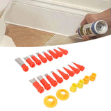 16pcs Stainless Steel Caulking Nozzle Applicator and 6pcs Connection Base Caulking Finisher Tool Set for Home Decoration - Extra Image