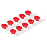 10 Set Chicken Drinking Cup Automatic Water Drinker Big Red Plastic Bowl for Duck Bird Hen G3/4