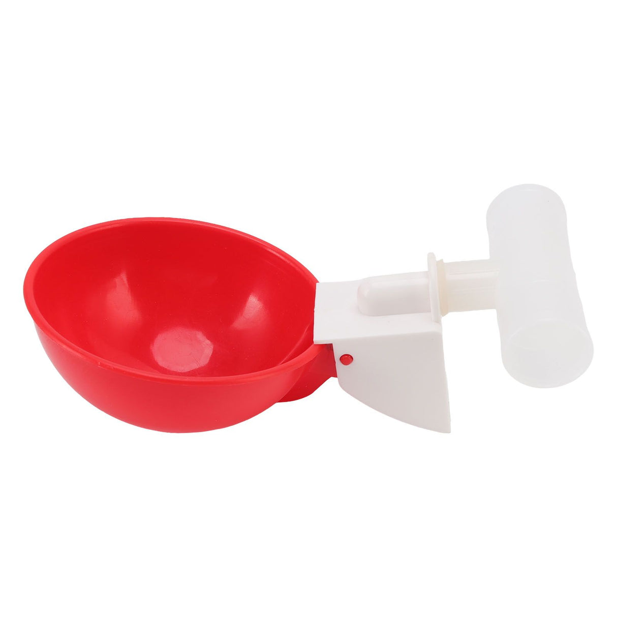10 Set Chicken Drinking Cup Automatic Water Drinker Big Red Plastic Bowl for Duck Bird Hen G3/4