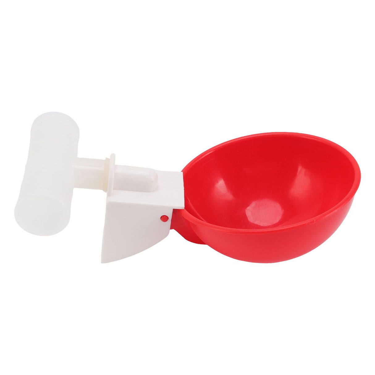 10 Set Chicken Drinking Cup Automatic Water Drinker Big Red Plastic Bowl for Duck Bird Hen G3/4