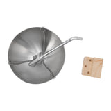 Sauna Bowl Stainless Steel Hanging Aromatherapy Oil Cup with Wooden Block for Sauna Room L 20cm - Side View