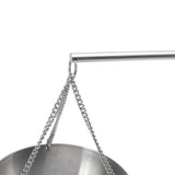 Sauna Bowl Stainless Steel Hanging Aromatherapy Oil Cup with Wooden Block for Sauna Room L 20cm