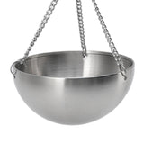 Sauna Bowl Stainless Steel Hanging Aromatherapy Oil Cup with Wooden Block for Sauna Room S 12cm