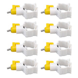 20pcs Chicken Water Nipples Thickened Ball Valve Automatic Drinking Nipples for Poultry - 45-Degree Angle