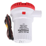 Bilge Pump Silent Boat Submersible DC Micro Drain Marine Sewage for Pond Pool 2000 GPH 12V
