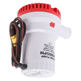 Bilge Pump Silent Boat Submersible DC Micro Drain Marine Sewage for Pond Pool 2000 GPH 12V - Rear View