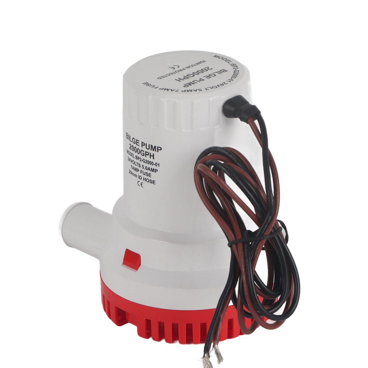 Bilge Pump Silent Boat Submersible DC Micro Drain Marine Sewage for Pond Pool 2000 GPH 24V
