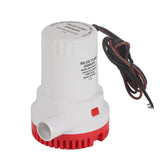 Bilge Pump Silent Boat Submersible DC Micro Drain Marine Sewage for Pond Pool 2000 GPH 24V