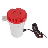 Bilge Pump Silent Boat Submersible DC Micro Drain Marine Sewage for Pond Pool 2000 GPH 24V