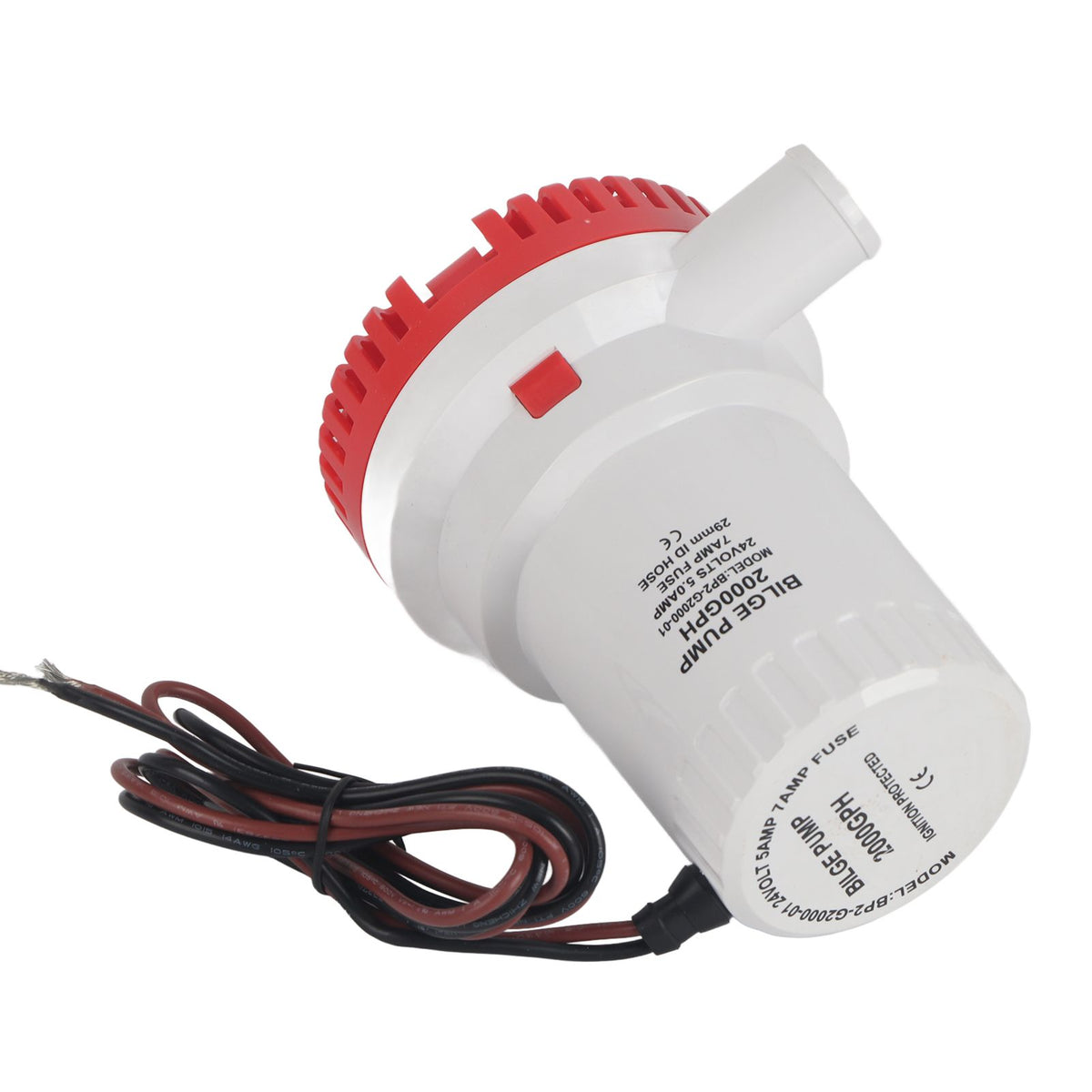 Bilge Pump Silent Boat Submersible DC Micro Drain Marine Sewage for Pond Pool 2000 GPH 24V