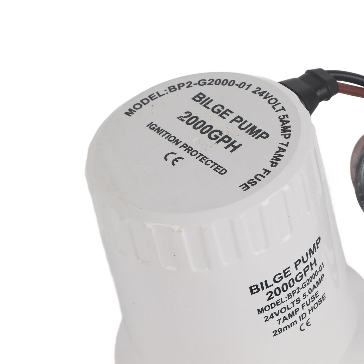 Bilge Pump Silent Boat Submersible DC Micro Drain Marine Sewage for Pond Pool 2000 GPH 24V