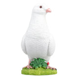 Artificial White Doves Ornament High Simulation Resin White Feather Birds Ornaments for Garden Home Decoration Head Towards The Left White Dove - Front View