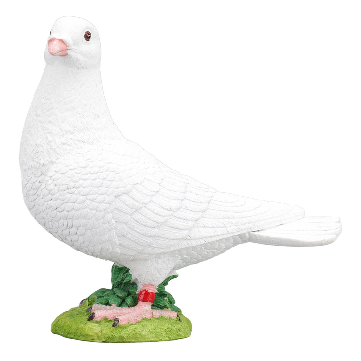 Artificial White Doves Ornament High Simulation Resin White Feather Birds Ornaments for Garden Home Decoration Head Towards The Left White Dove