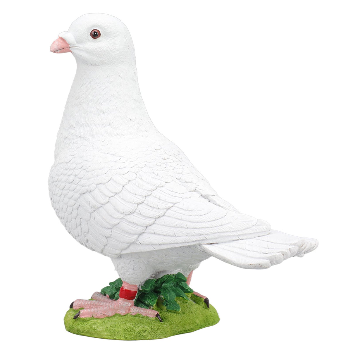 Artificial White Doves Ornament High Simulation Resin White Feather Birds Ornaments for Garden Home Decoration Head Towards The Left White Dove