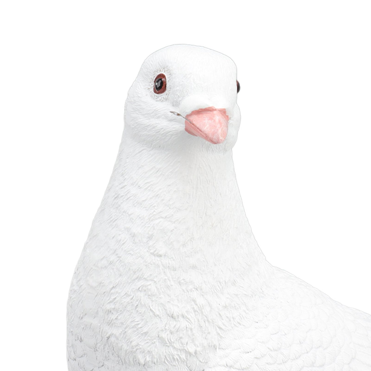 Artificial White Doves Ornament High Simulation Resin White Feather Birds Ornaments for Garden Home Decoration Head Towards The Left White Dove