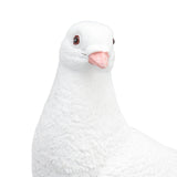 Artificial White Doves Ornament High Simulation Resin White Feather Birds Ornaments for Garden Home Decoration Head Towards The Left White Dove - Extra Image